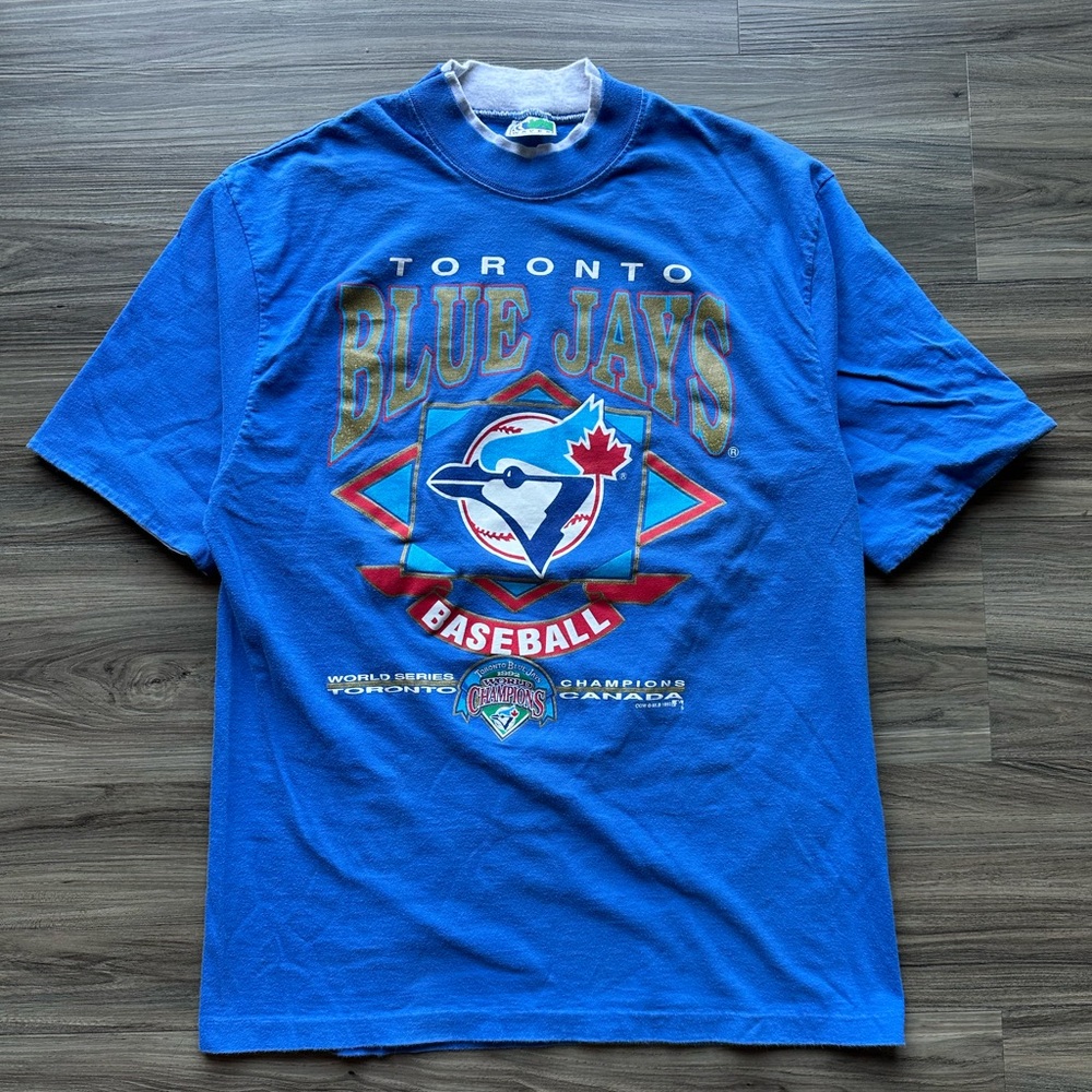 Vintage 1992 Toronto Blue Jays Baseball Mock Neck Tee